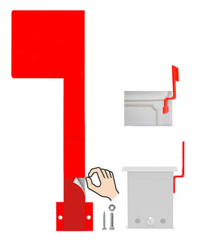 MCCHJoy wall-mount mailbox flag folding 180 for vertical mailbox lids