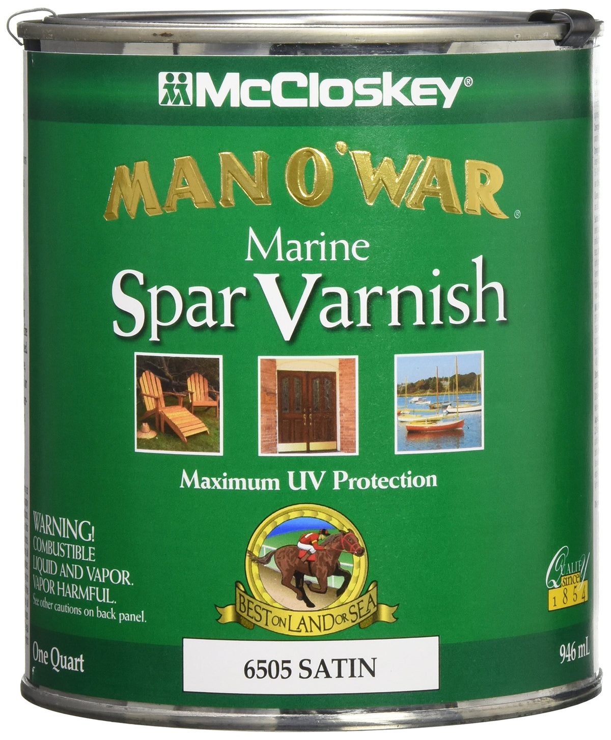 McCloskey 6505 Mow Spar Satin on wood doors shows UV protection and flexible finish.