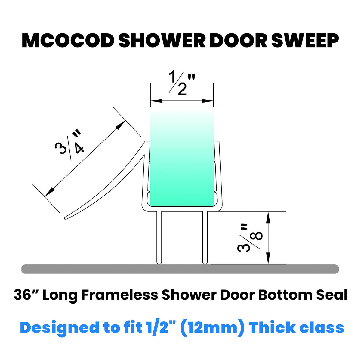 MCOCOD water-leak prevention seal helps keep bathroom floors dry.
