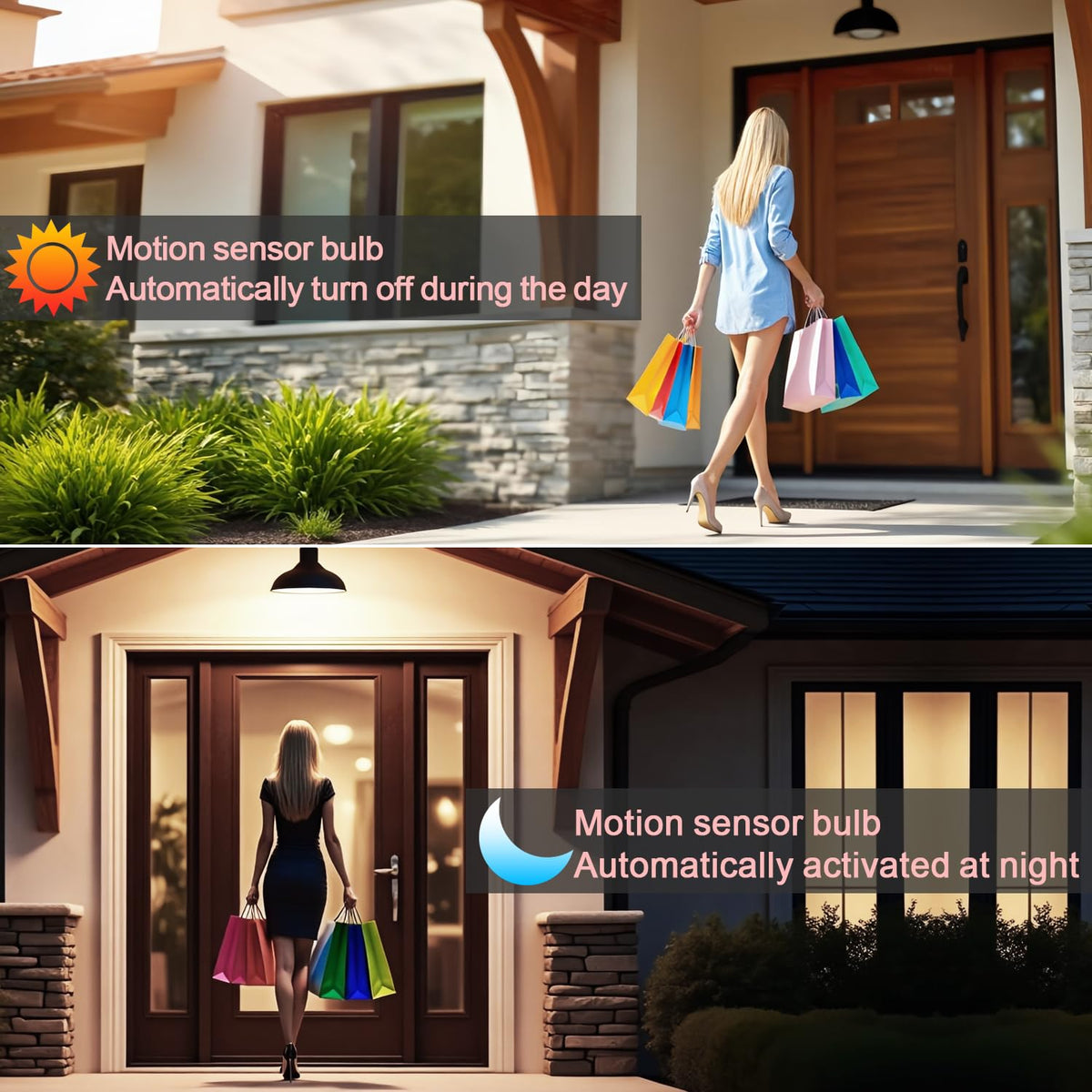 McDen indoor motion detection range of 16 to 26 feet.