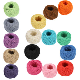 McFanBe jute twine 16-roll pack, ideal for gift wrapping and crafts.