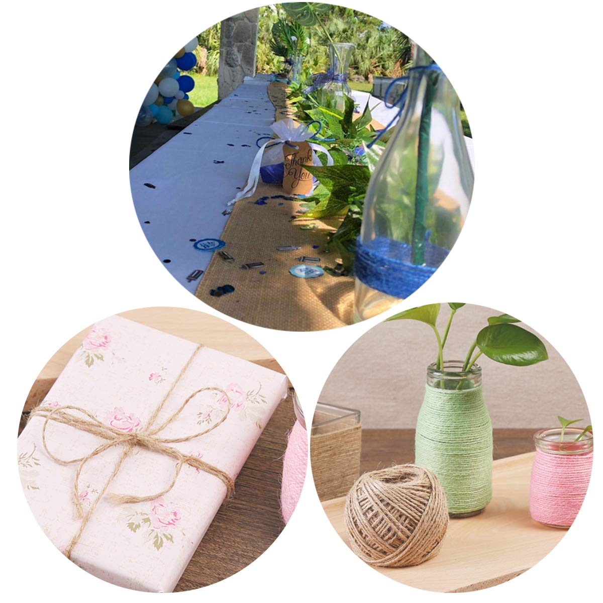 Natural fiber knots stay secure with McFanBe jute twine for gardening.