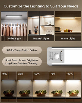 MCGOR light shows warm, natural, and white temps for various tasks