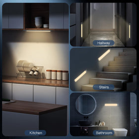 MCGOR kitchen, closet, and stairs lighting for organized spaces