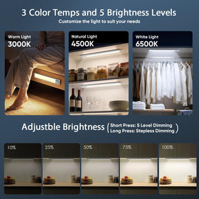 MCGOR magnetic closet light installs quickly without wiring.