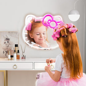 MCJSGSP Anime Hello Kit Mirror on wall with hanging chains option.