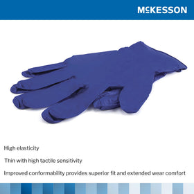 Ambidextrous McKesson Confiderm 3.0 nitrile gloves for versatile use.