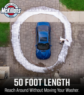 McKillans 3/8-inch NPT quick-connect setup simplifies connections for compatible washers.