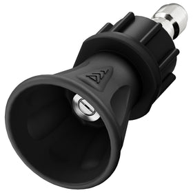 McKillans 40° nozzle front view with rubberized protection for scratch-free rinsing
