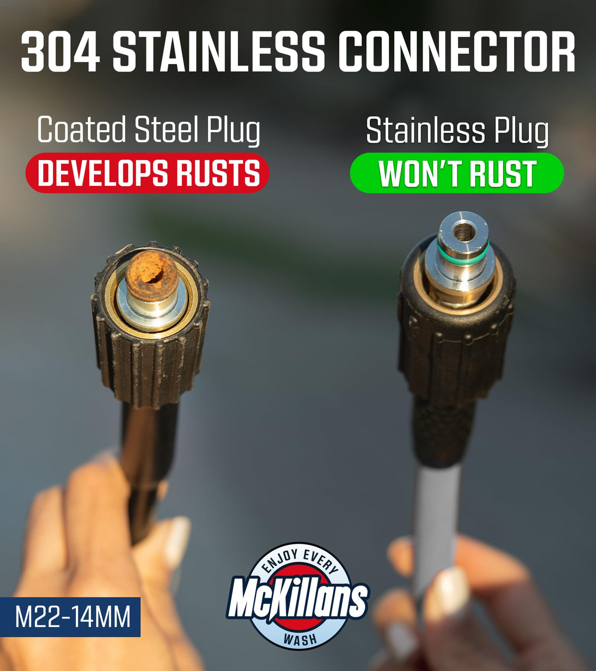 Flexible kink-resistant hose design reduces tangling during outdoor cleaning