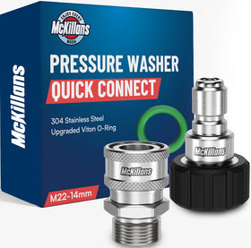 McKillans M22-14mm male plug for fast, leak-free connections