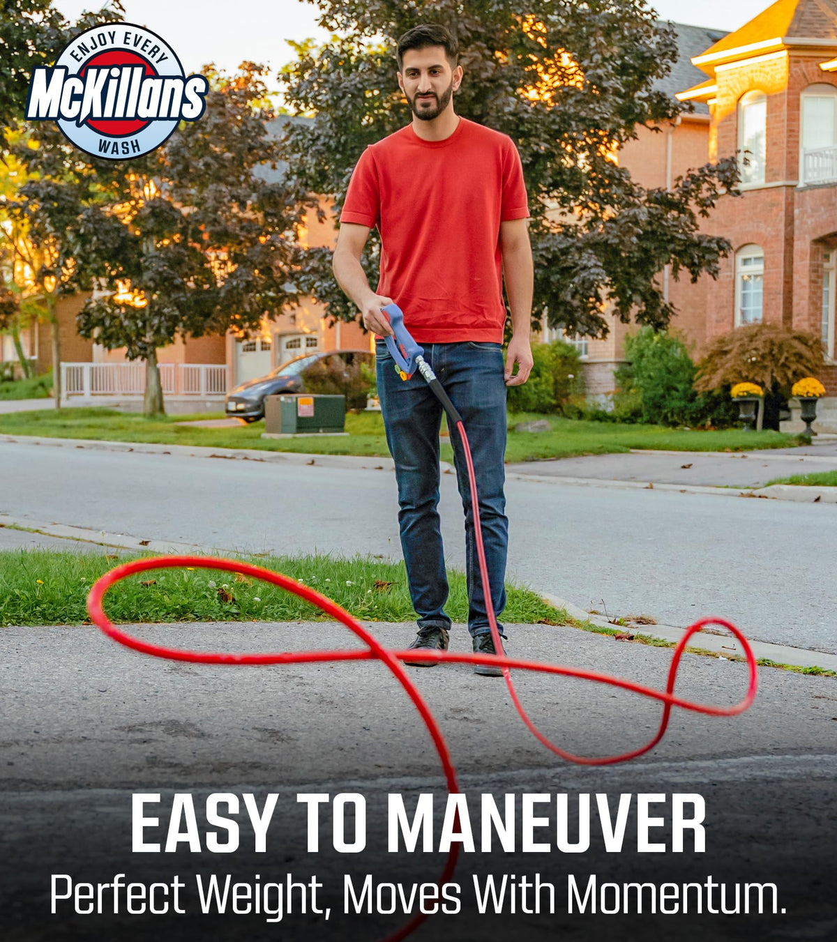 McKillans quarter-inch ID steel-braided hose supports strong high-pressure flow.