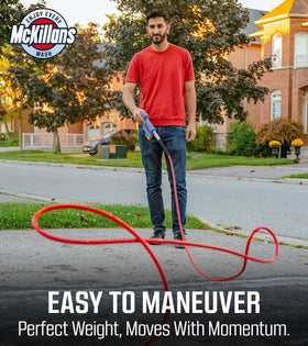 McKillans quarter-inch ID steel-braided hose supports strong high-pressure flow.