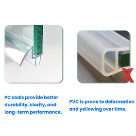 MCOCOD easy-install shower seal requires no adhesives during setup.