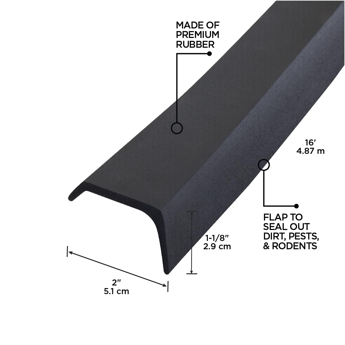 Closeup of the black rubber 03749 seal showing durable material.