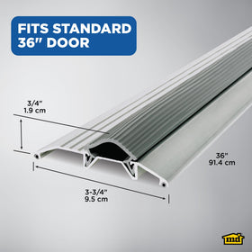 M-D Building Products 08102 threshold installed in doorway for moisture protection