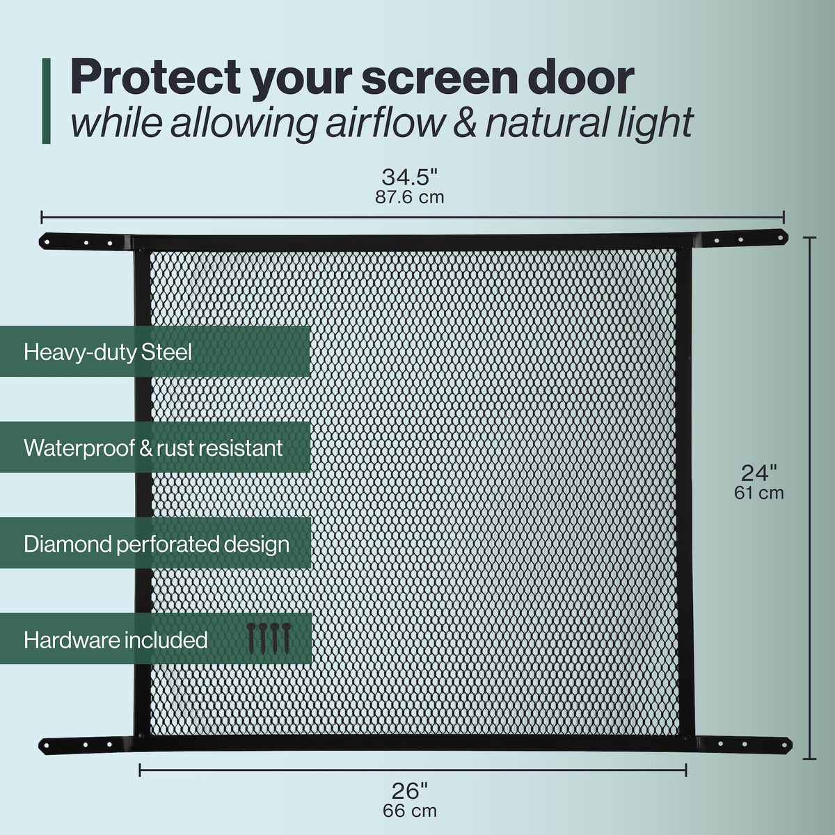 MD Building Products 14182 door grille adjustable fit covers 30 to 36 inch doors
