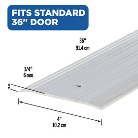 M-D 68361 edge profile in mill finish highlights seamless transition and draft protection