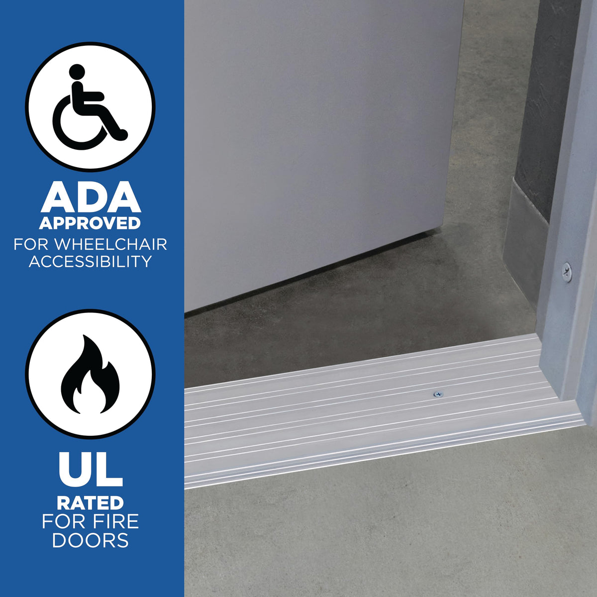 M-D 68361 durable aluminum threshold for high-traffic commercial spaces