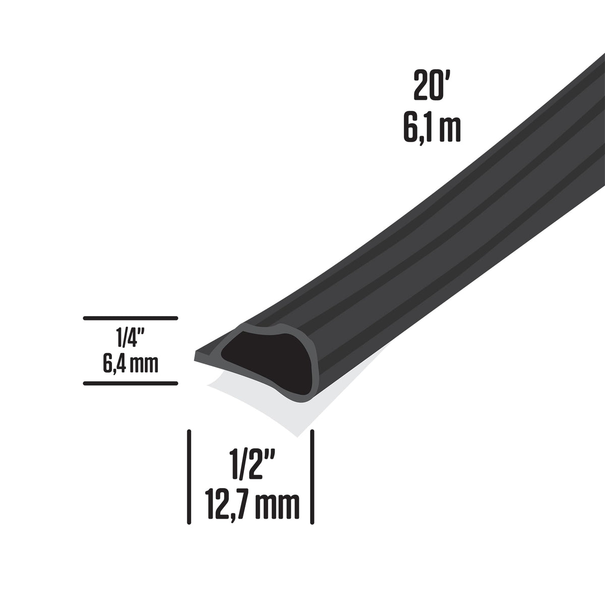 M-D Building Products 68668 20 ft gasket roll offers ample length for projects.