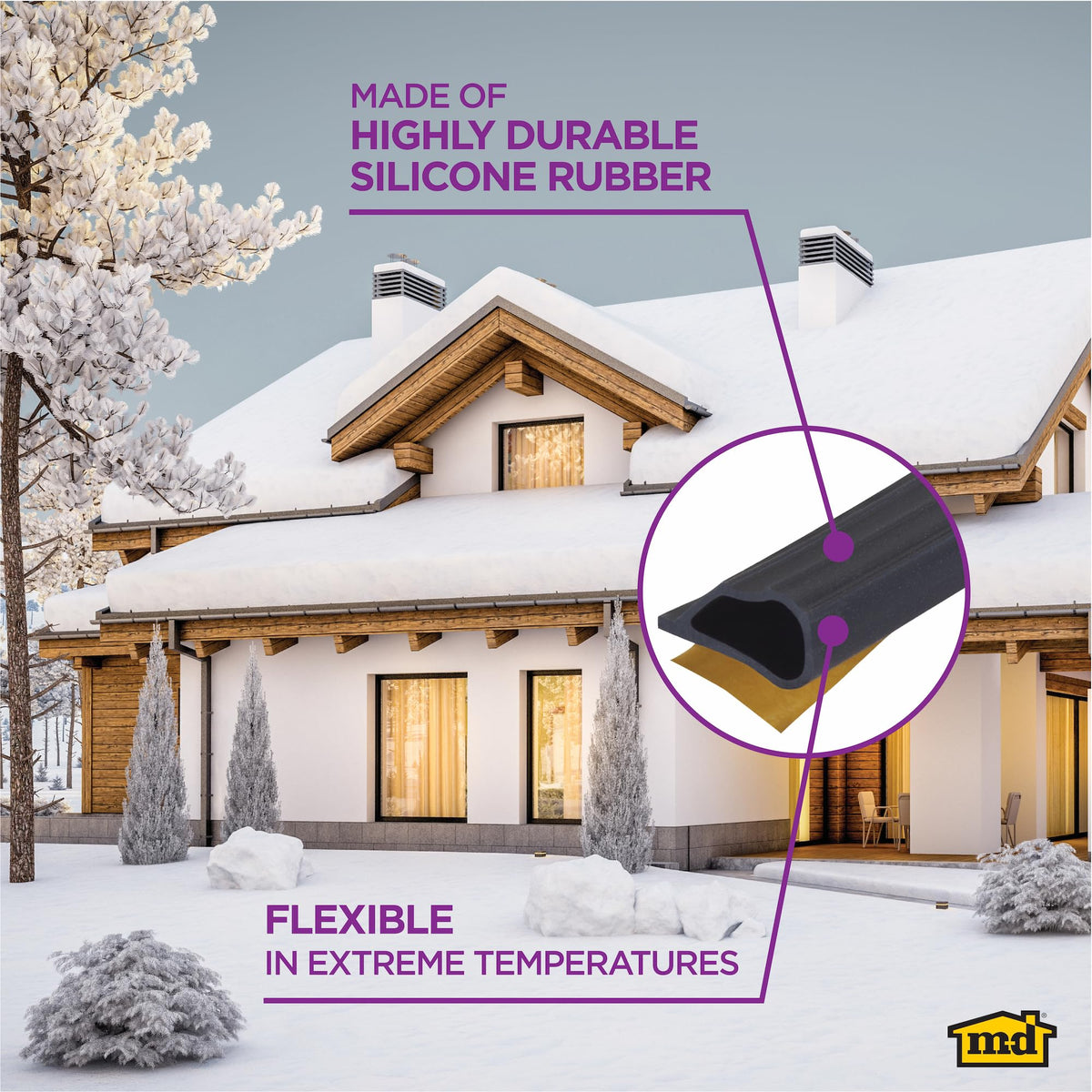 M-D Building Products 68668 hardware-free seal installs quickly along frames.