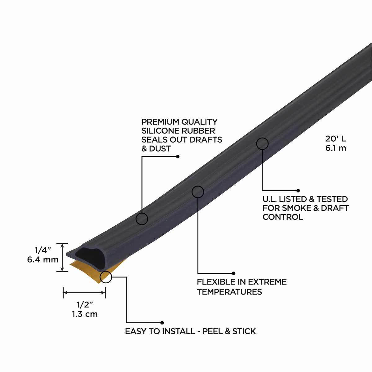 M-D Building Products 68668 silicone window seal provides a tight barrier against dust.