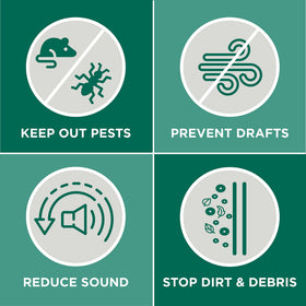M-D Building Products 69604 all-season door sweep reduces dust and drafts.