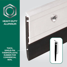 M-D Building Products 69604 seals gaps up to 3/8 inch for tighter doors.