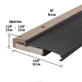 M-D Building Products 78634 bronze threshold side profile with adjustable riser