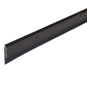 M-D All Season aluminum door sweep at bottom of door provides durable draft protection.