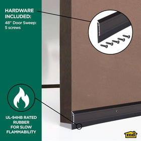 M-D All Season aluminum sweep provides all-season protection against dust, airflow, and debris.