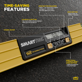 MD Building Products SmartTool heavy-duty aluminum frame withstands job-site demands.