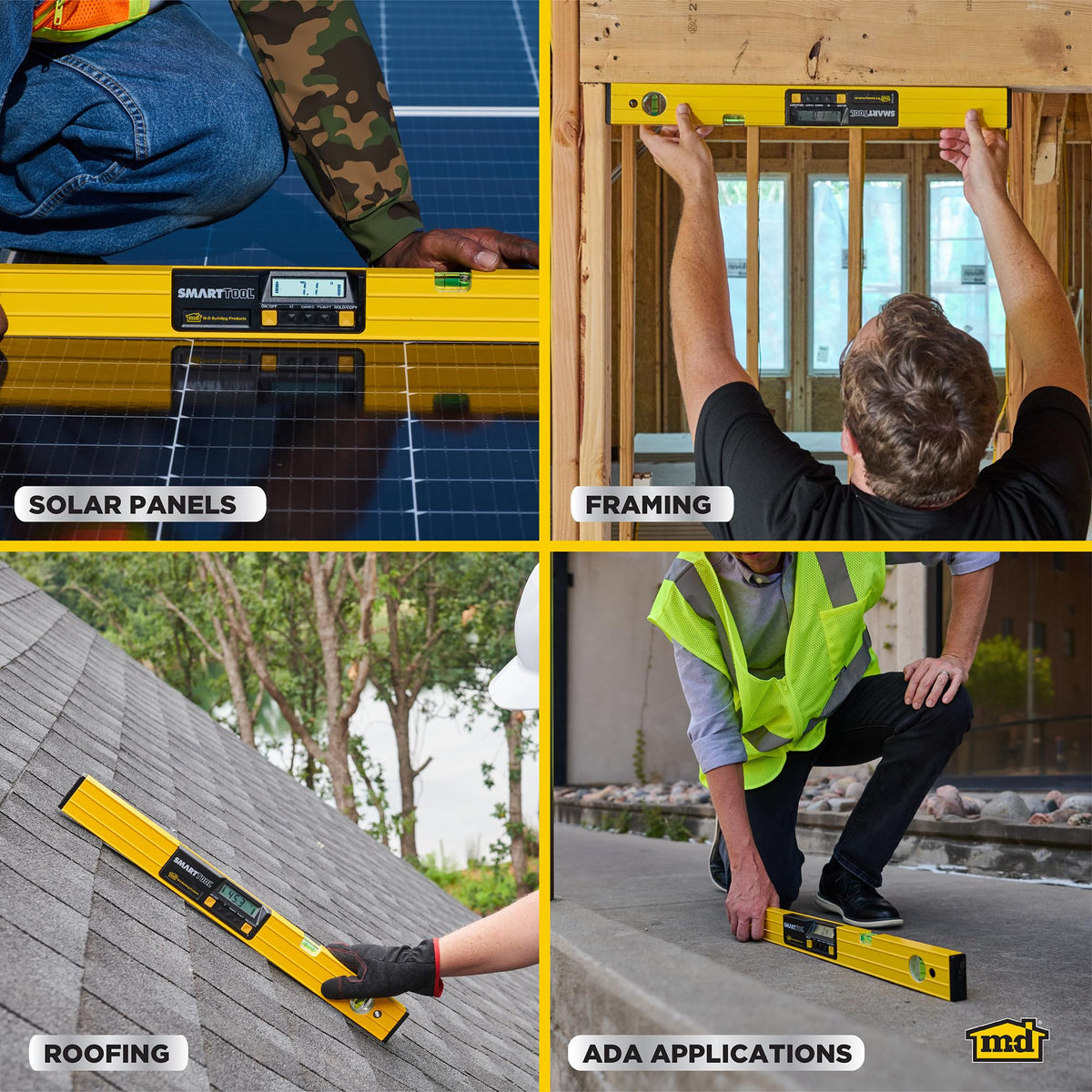 MD Building Products SmartTool indestructible acrylic vials provide clear visibility.