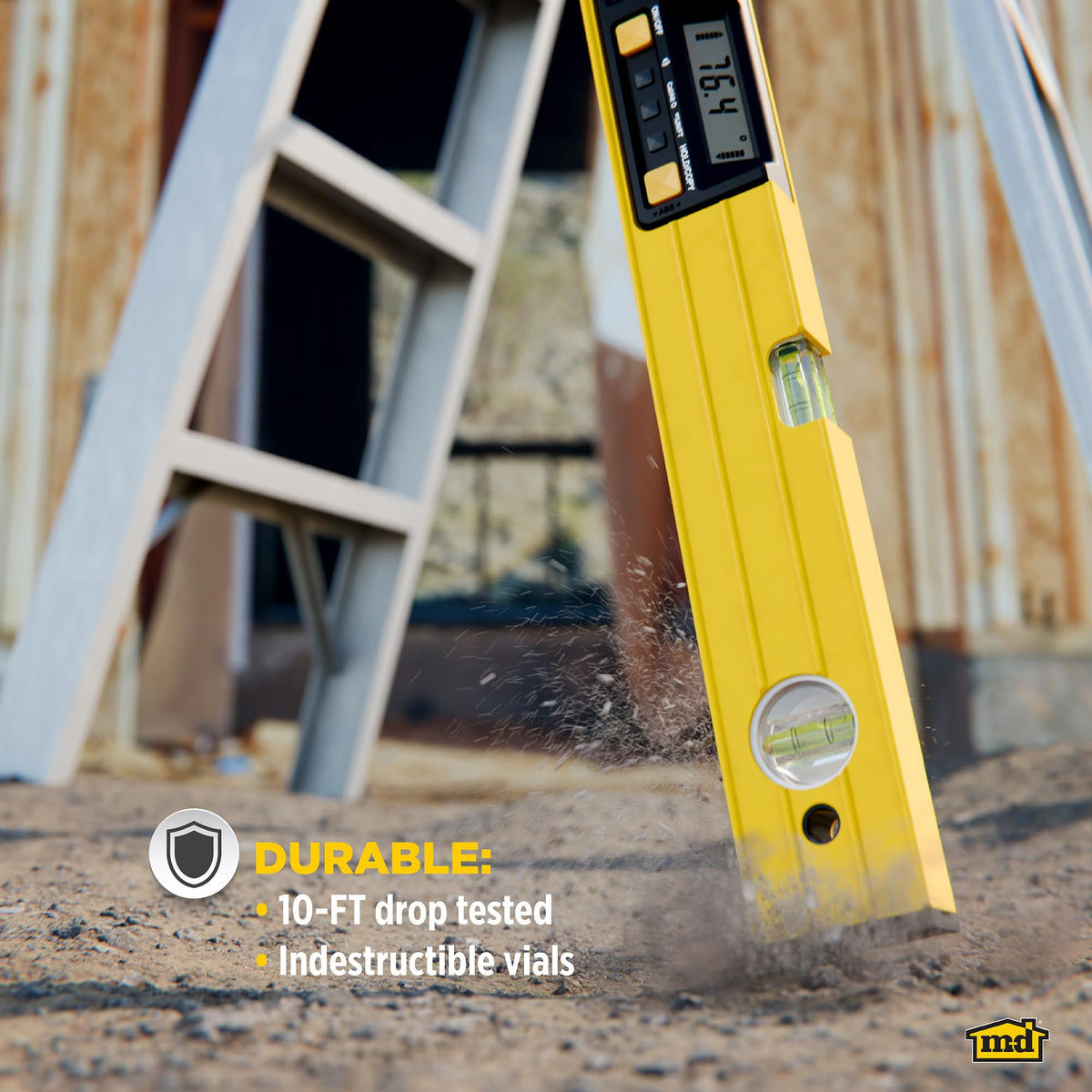 MD Building Products SmartTool zero-set function anchors a reference angle.