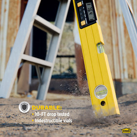 MD Building Products SmartTool zero-set function anchors a reference angle.