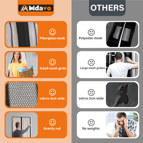 Mdavo durable gray mesh offers breathable airflow and long-lasting use through summer.