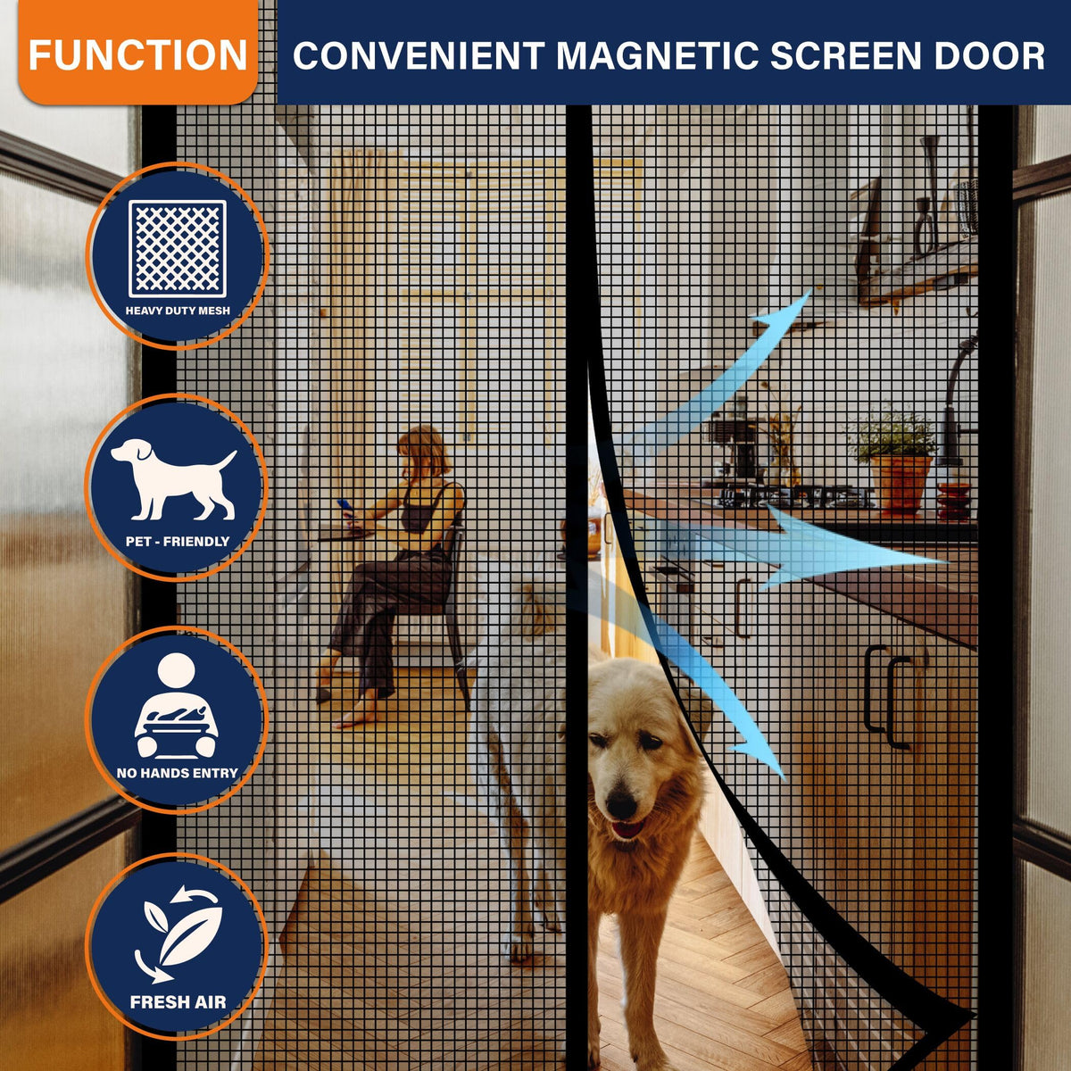 Mdavo 36x80 front-door fit, versatile for different door frames
