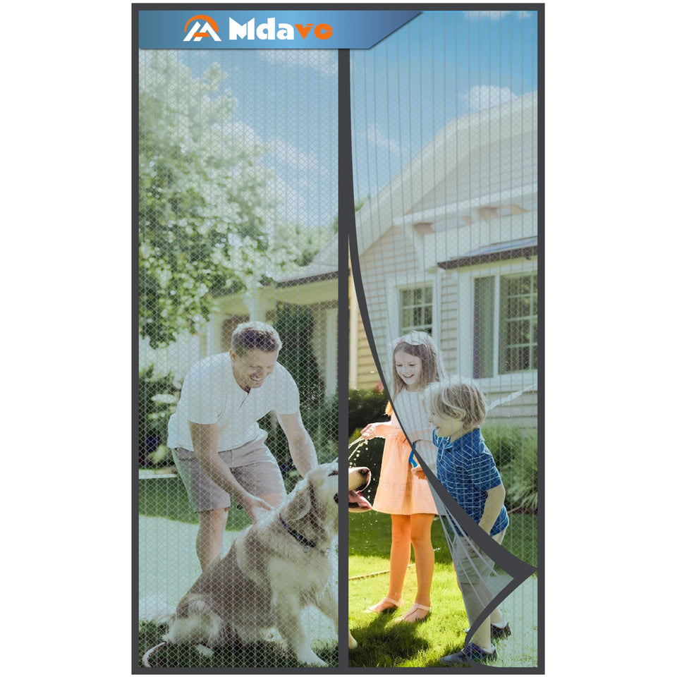 Mdavo magnetic screen door 38x82-closure lets you pass through easily while keeping bugs out.