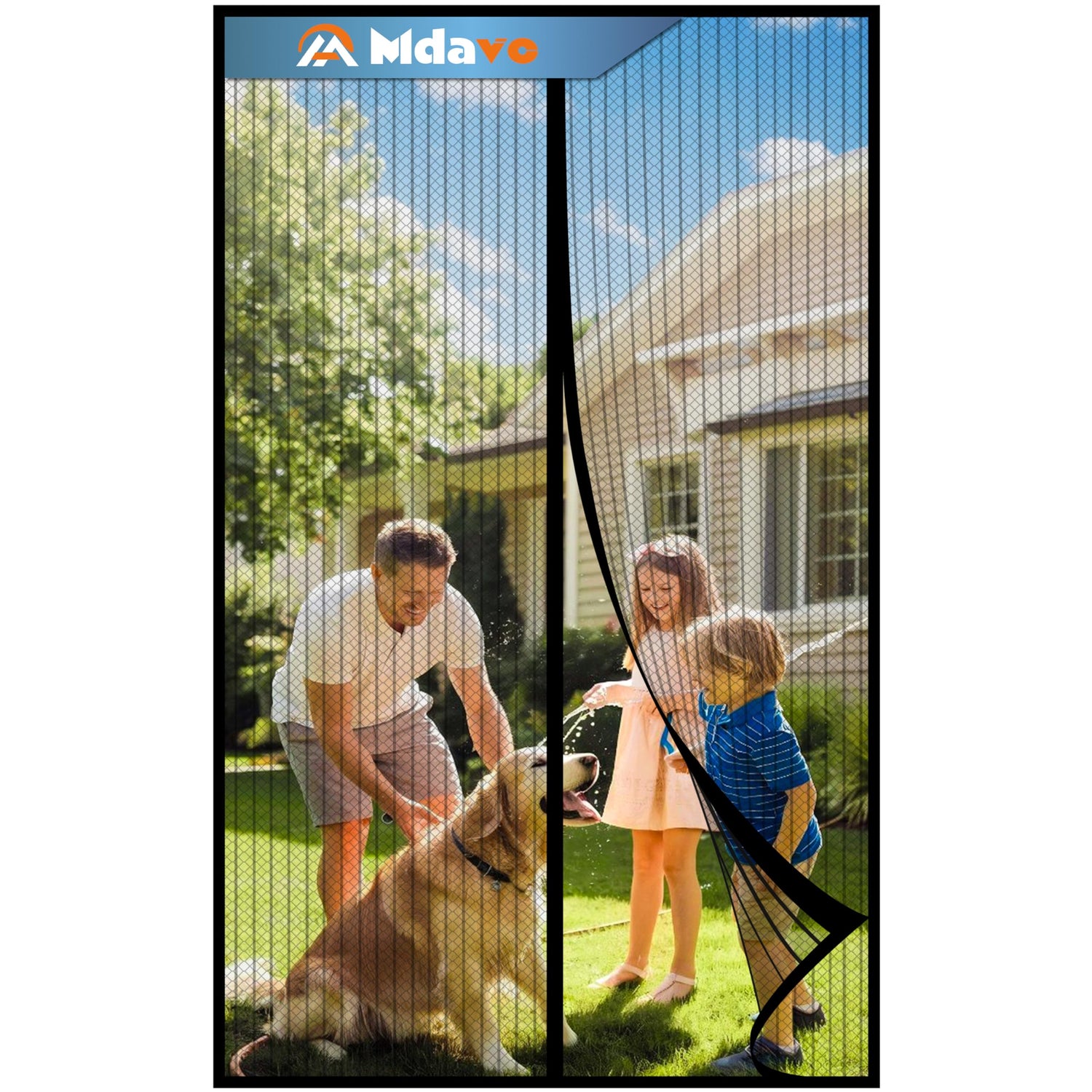 Mdavo magnetic screen door closure with magnets seals airflow and keeps insects out.