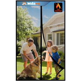 Mdavo magnetic screen door seam with magnets for hands-free entry