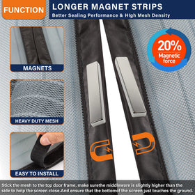 Mdavo gray mesh is pet-friendly and allows easy passage through the door.