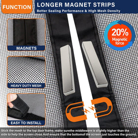 Mdavo magnetic screen door enabling pets to pass through easily.