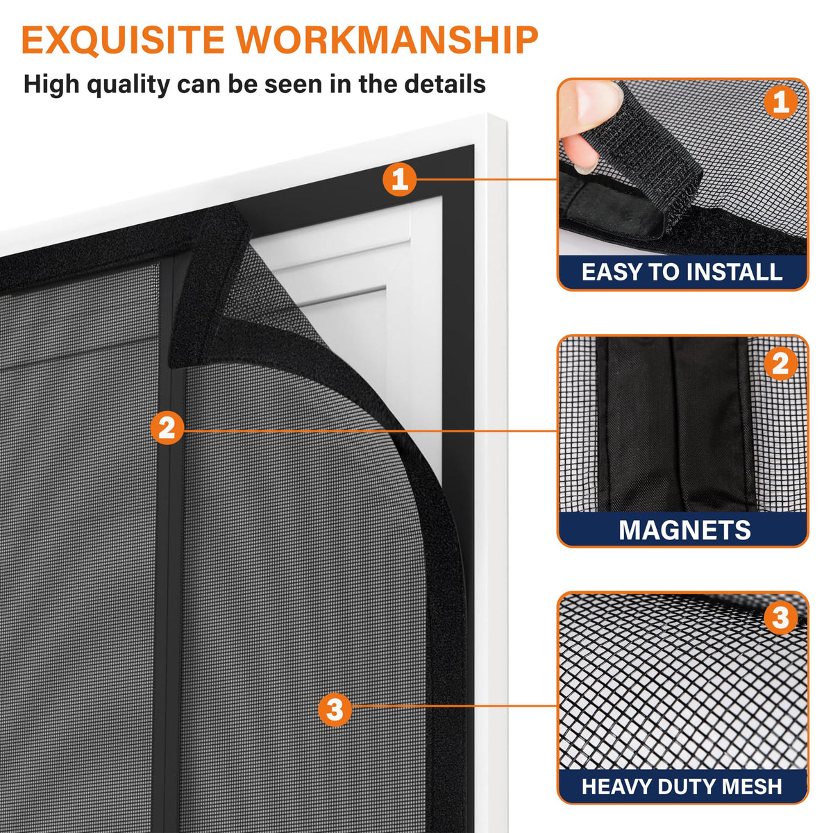 Mdavo pet-friendly screen door lets pets pass freely while keeping bugs out.
