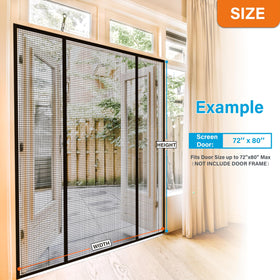 Mdavo screen door magnetic closure seal demonstrates hands-free entry for busy households.