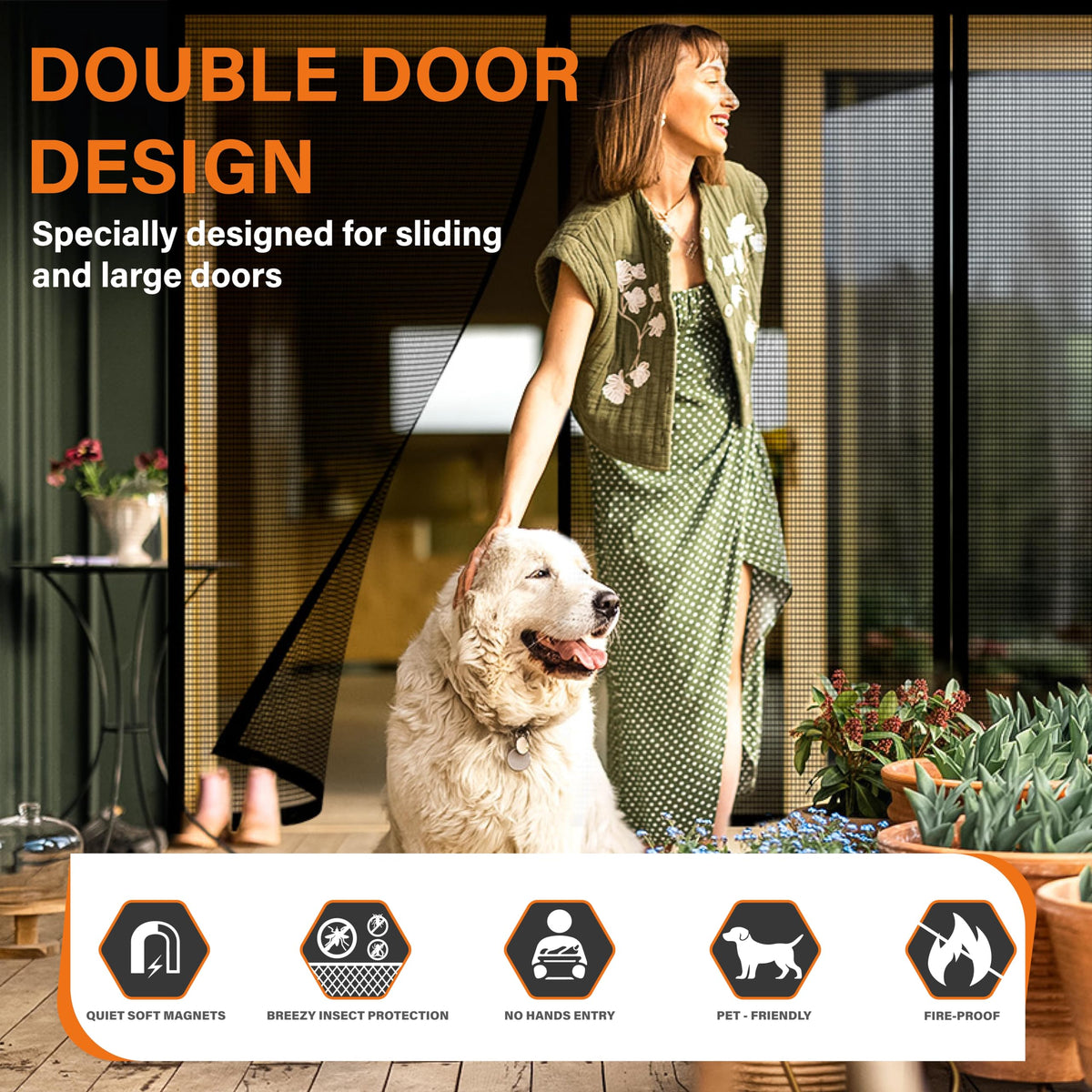 Mdavo washable screen door mesh ready for seasonal storage and reuse.