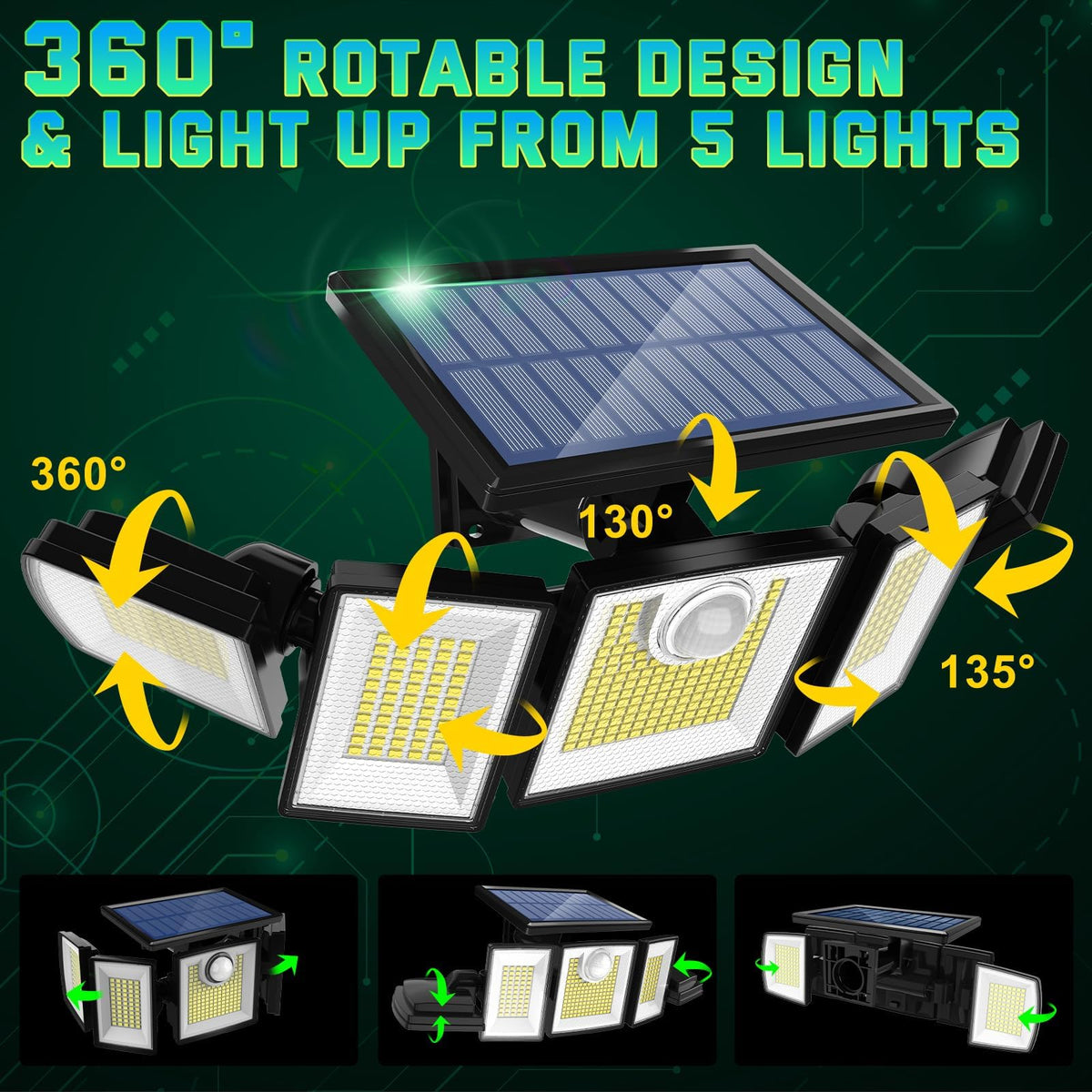 MDCMDCM 360-degree illumination covers every corner around your property