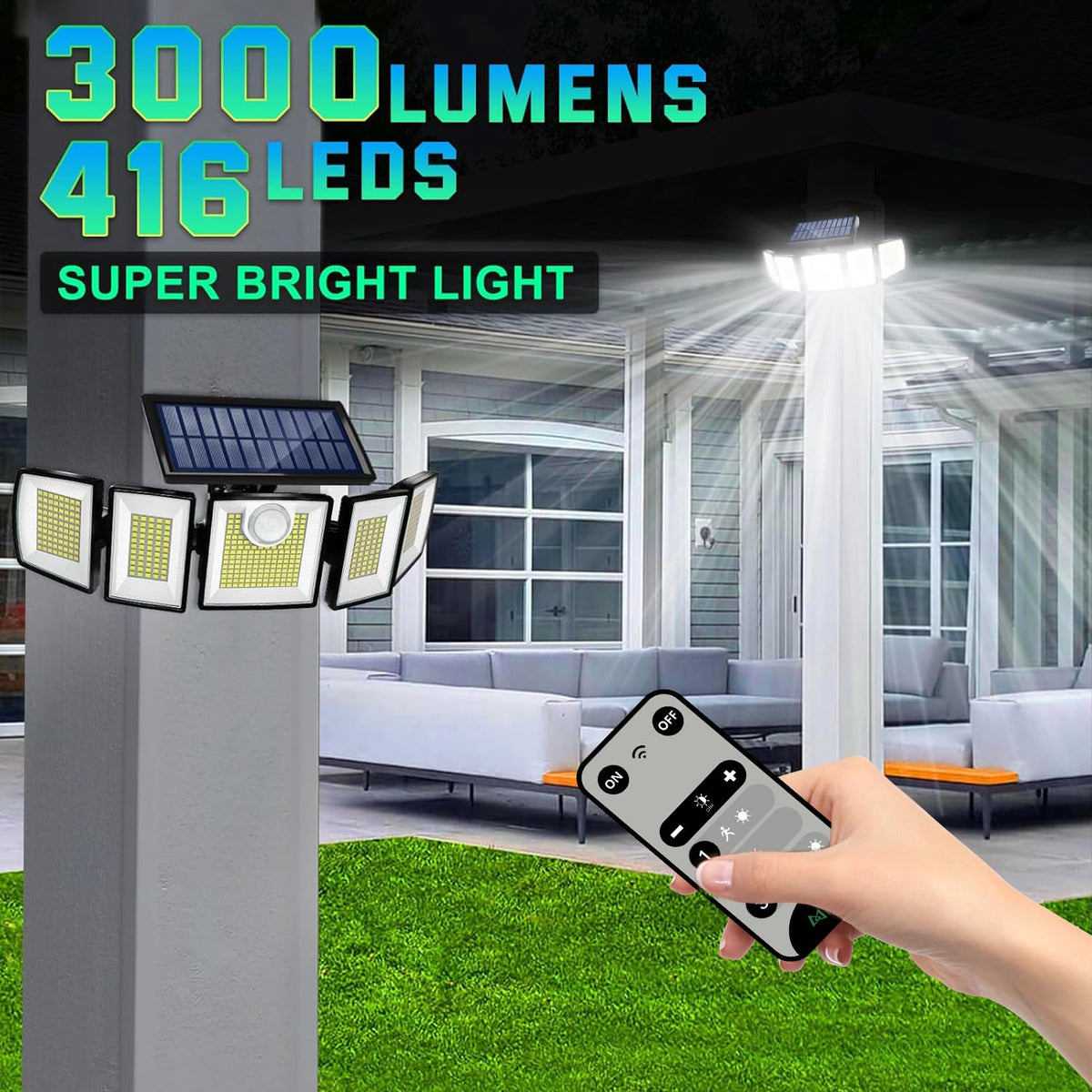 MDCMDCM five-head design provides wide-angle outdoor coverage