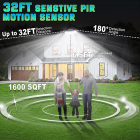 MDCMDCM solar flood lights with remote control for easy brightness adjustments