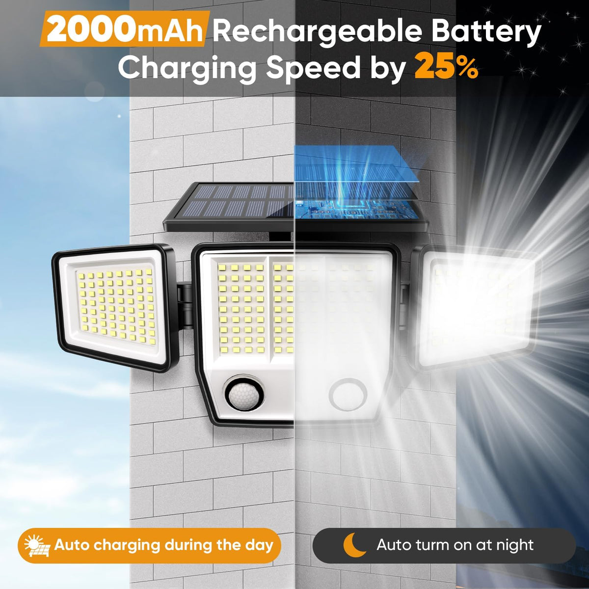 MDCMDCM 3000lm flood light with 236 LEDs for expansive outdoor bright area
