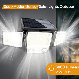 MDCMDCM motion sensor with 180-degree detection for wider driveway and walkway coverage at night